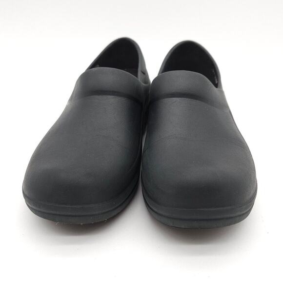 Crocs Felicity Clogs Womens Size 9 Slip On Mules Black Rubber Shoes Dual Comfort - Picture 3 of 9